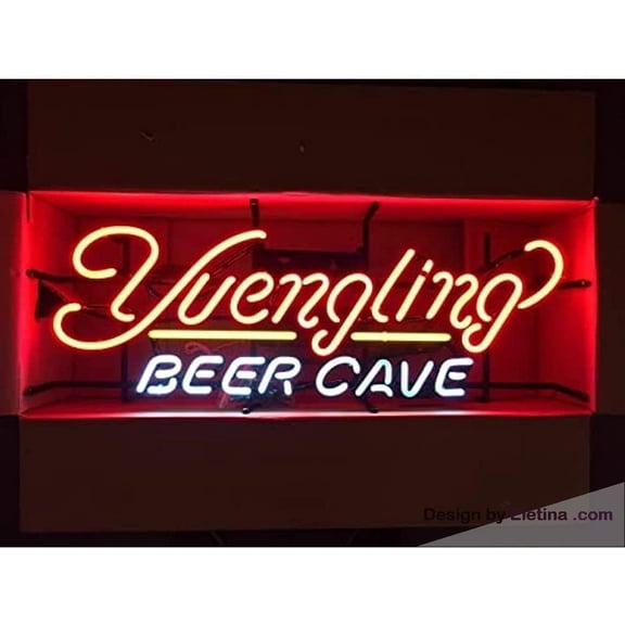 Neon Signs for Wall Decor inin Yuenglings Beer Cave Sign Light Man Cave Bar Pub Gift Lamp Neon Led Tubing16x20inch
