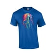 thumbnail image 1 of Neon Skull Short Sleeve T-shirt Melting Dripping Paint Skull Face-Royal-5Xl, 1 of 4