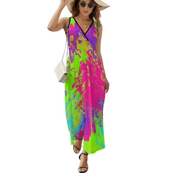 Neon Sleeveless Dress women clothing new arrivals luxury evening dress woman for wedding women dresses