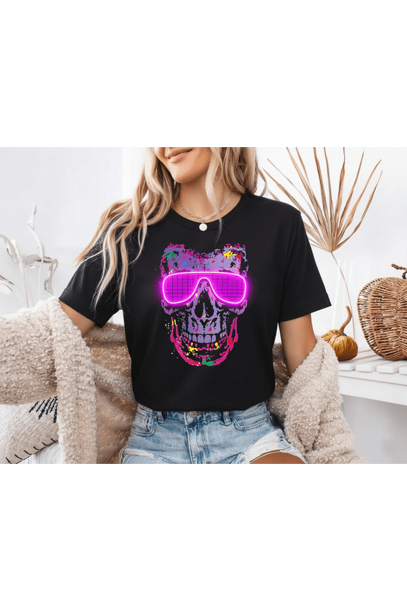 Neon Sound Activated Glow Light Up Rave Party Electronic Unisex T-Shirt V14852 up to Size 5XL