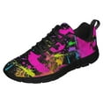 thumbnail image 1 of Neon Splatters With Paint Shoes for Men Women Running Sneakers Breathable Casual Sport Tennis Shoes Black Size 11.5, 1 of 5