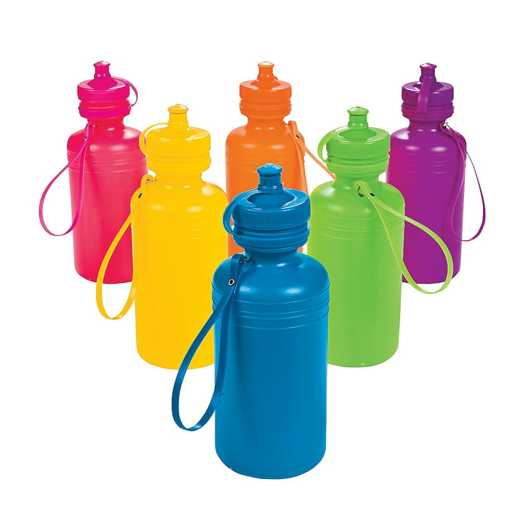  Bulk Water Bottles for Kids - (Pack of 12) 18 oz - 7.5 Inch  BPA-Free Plastic Squeeze Sports Bottles with Pop-Up Tops & Handles for  Summer, School, Sport Teams, Student Gifts
