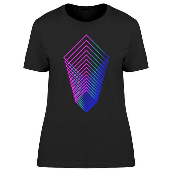Neon Square Fusion Design T-Shirt Women -Image by Shutterstock, Female x-Large