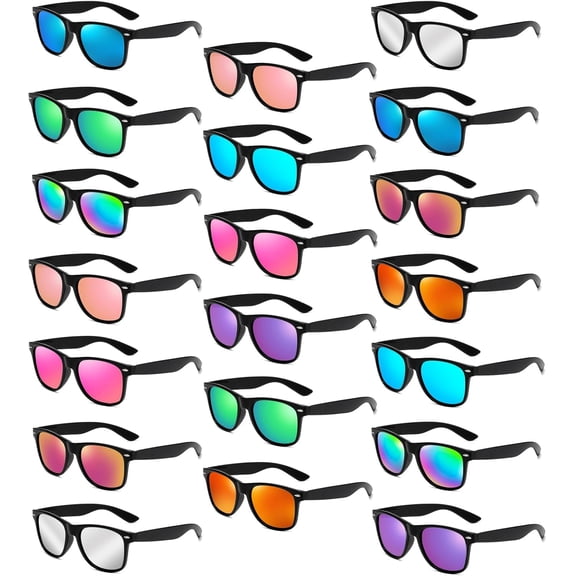 Neon Square Retro-Style Party Sunglasses