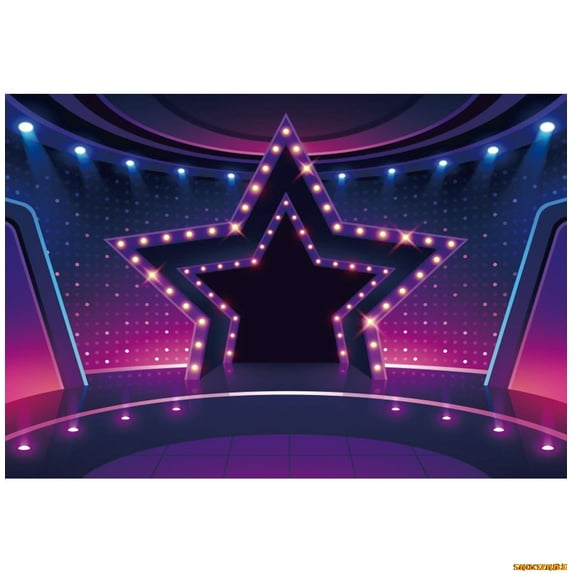 Neon Stage Backdrop Music Ball Light Rays 80s 90s Disco Hip Hop Party Photography Background r Photo Studio Photoshoot Props