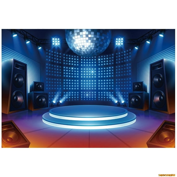 Neon Stage Backdrop Music Ball Light Rays 80s 90s Disco Hip Hop Party Photography Background r Photo Studio Photoshoot Props
