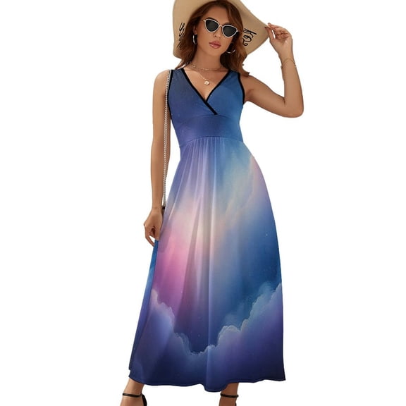 Neon Starry Sky Sleeveless Dress Summer Women Clothes Dress for Pregnant Women Dresses