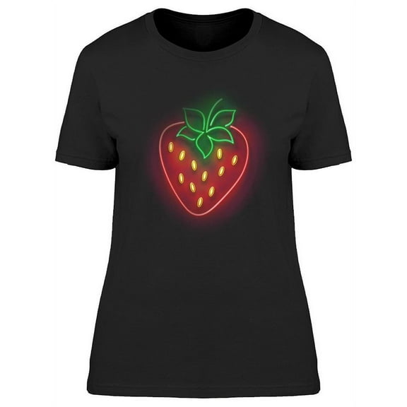 Neon Strawberry T-Shirt Women -Image by Shutterstock, Female Medium