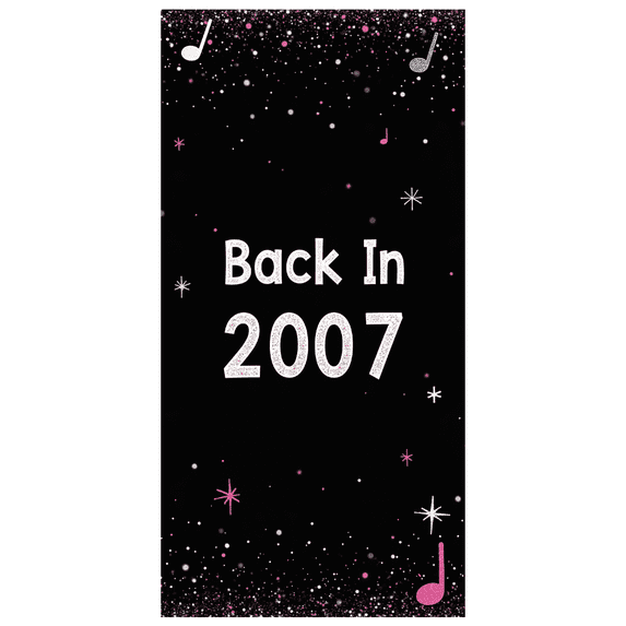 Neon Style Back In 2007 Background Banner Party Decorations Photography Props Backdrop for Themed Parties Retro Celebrations Anniversary Events Nostalgic Gatherings