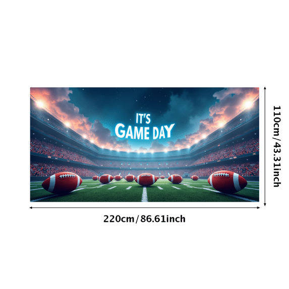 Neon Style Game Day Banner Background Party Decorations Sports Event Celebration Fan Gathering Stadium Decors