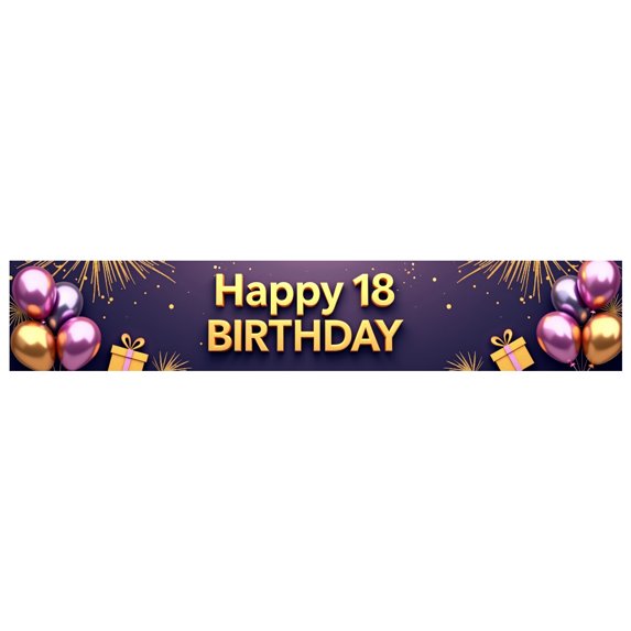Neon Style Happy 18 Birthday Banner Background Party Supplies Backdrop Decors for Birthday Party Photography Props Celebrations