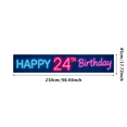 thumbnail image 1 of Neon Style Happy 24th Birthday Banner Backdrop Background Party Decoration Photography Props Birthday Party Supplies Photo Booth Decorations, 1 of 7