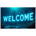 thumbnail image 1 of Neon Style Welcome Banner with Floral Elements and World Map Design Party Decorations Backdrop Photography Props for Gatherings Events and Celebrations, 1 of 7