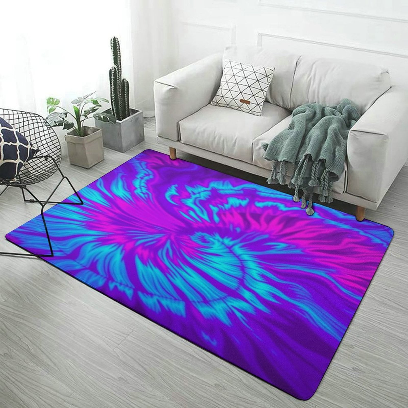 Neon Swirl Pattern Carpet Large Size Living Room American Style Rugs ...