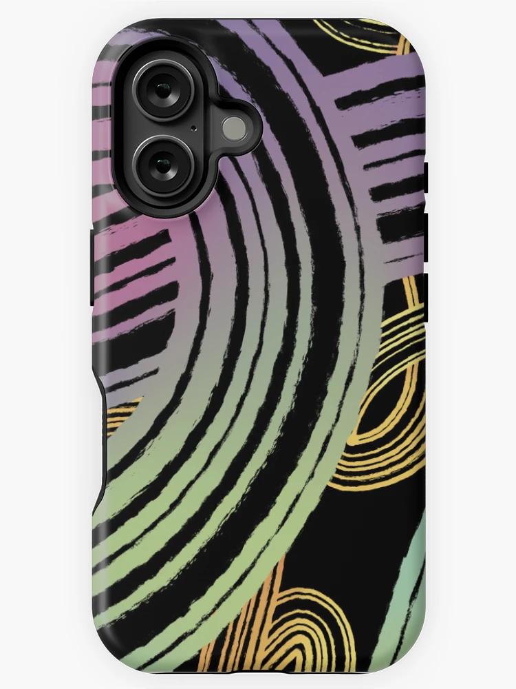 Neon Swirls Case Compatible with iPhone 11 through 16 Pro Max