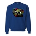 thumbnail image 1 of Neon Technicolor Trippy Party Rainbow Koala | Mens Animal Lover Crewneck Graphic Sweatshirt, Royal, 2XL, 1 of 4