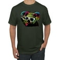 thumbnail image 1 of Neon Technicolor Trippy Party Rainbow Koala | Mens Animal Lover Graphic T-Shirt, Forest Green, Large, 1 of 4