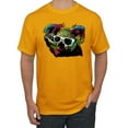 thumbnail image 1 of Neon Technicolor Trippy Party Rainbow Koala | Mens Animal Lover Graphic T-Shirt, Gold, 2XL, 1 of 4