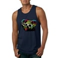 thumbnail image 1 of Neon Technicolor Trippy Party Rainbow Koala | Mens Animal Lover Graphic Tank Top, Navy, Large, 1 of 4