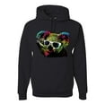 thumbnail image 1 of Neon Technicolor Trippy Party Rainbow Koala | Mens Animal Lover Hooded Sweatshirt Graphic Hoodie, Black, Small, 1 of 4