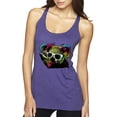 thumbnail image 1 of Neon Technicolor Trippy Party Rainbow Koala | Womens Animal Lover Premium Tri-Blend Racerback Tank Top, Purple Rush, Medium, 1 of 4