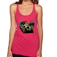 thumbnail image 1 of Neon Technicolor Trippy Party Rainbow Koala | Womens Animal Lover Premium Tri-Blend Racerback Tank Top, Shocking Pink, Small, 1 of 4
