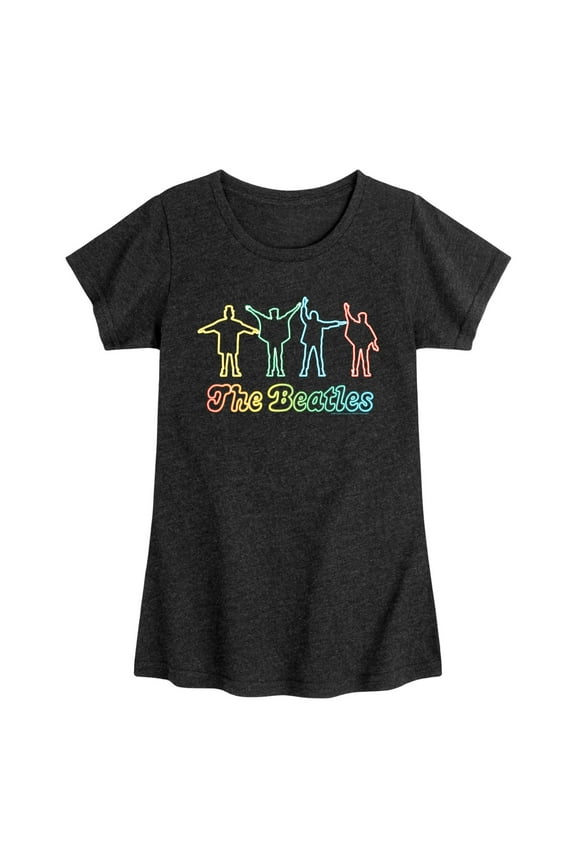 Neon The Beatles - Girls Toddler And Youth Short Sleeve Graphic T-Shirt