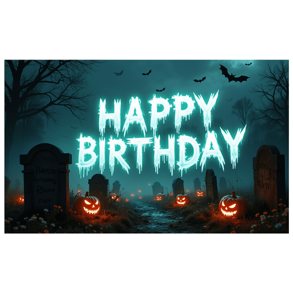Neon Theme Banner Spooky Halloween Decorative Colorful Design for Birthday Party Holiday Event Indoor Decoration