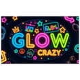 thumbnail image 1 of Neon Theme LET'S GLOW CRAZY Fun Party Banner for Night Event Celebration Indoor Use, 1 of 9