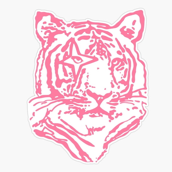 Neon Tiger Animal Art Vinyl Decal Sticker