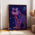 thumbnail image 1 of Neon Tiger Wall Art Poster - Glowing Abstract Tiger Illustration - Colorful Bold Animal Art Room Decor Wall Art, Modern Wall Decor, 8x12 UNFRAMED, 1 of 2