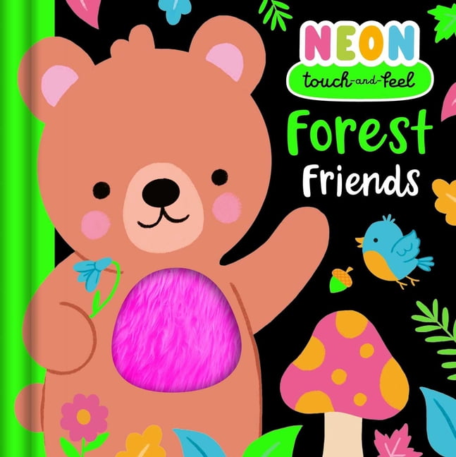 Neon Touch & Feel: Forest Friends, (Board Book)