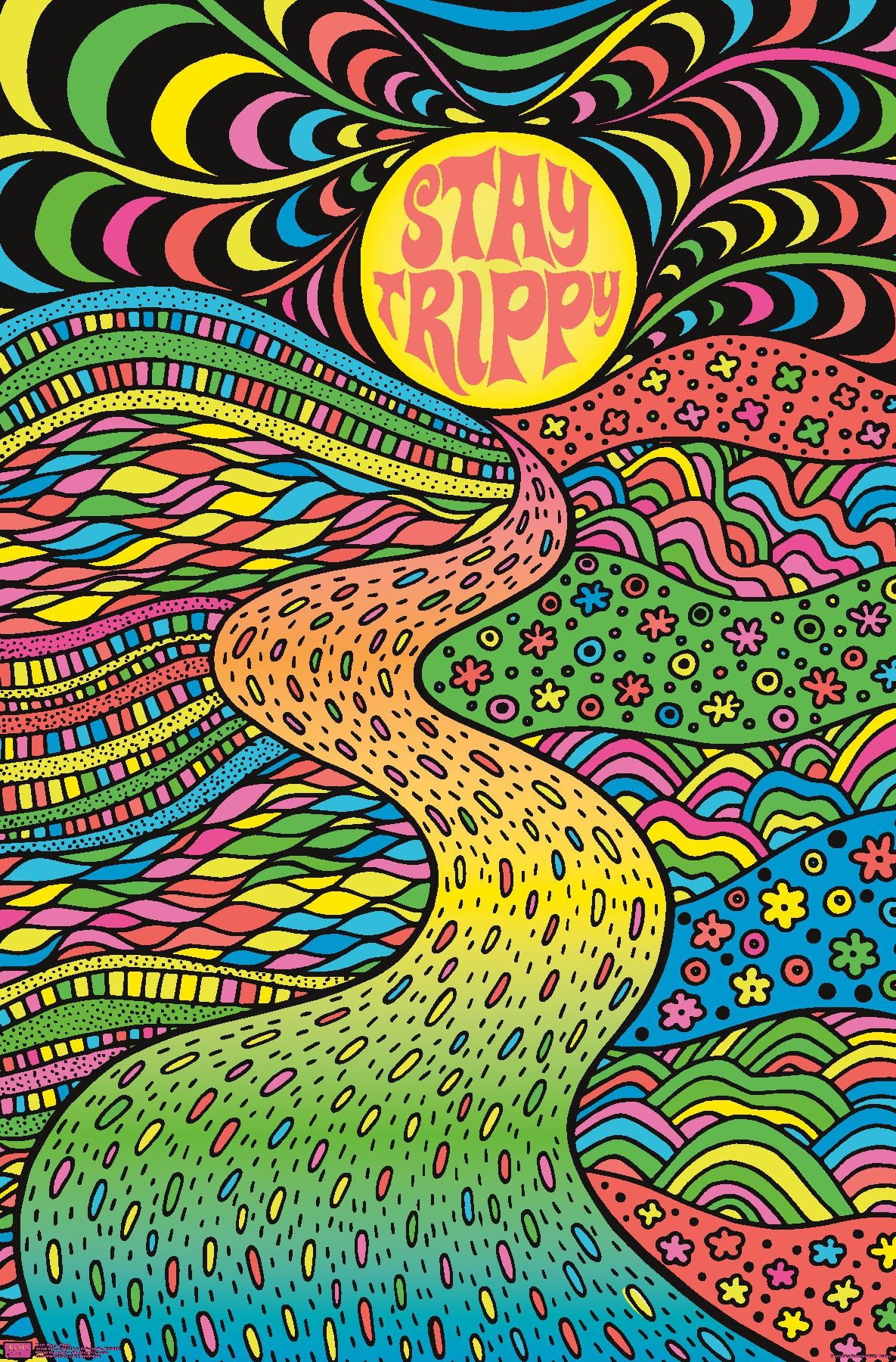 Neon - Trippy Neon Wall Poster, - Walmart.com