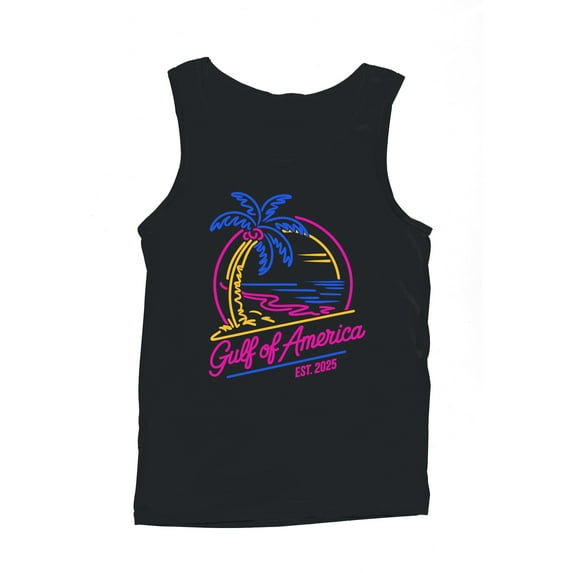 Neon Tropical Paradise Illustration Men's Tank Top