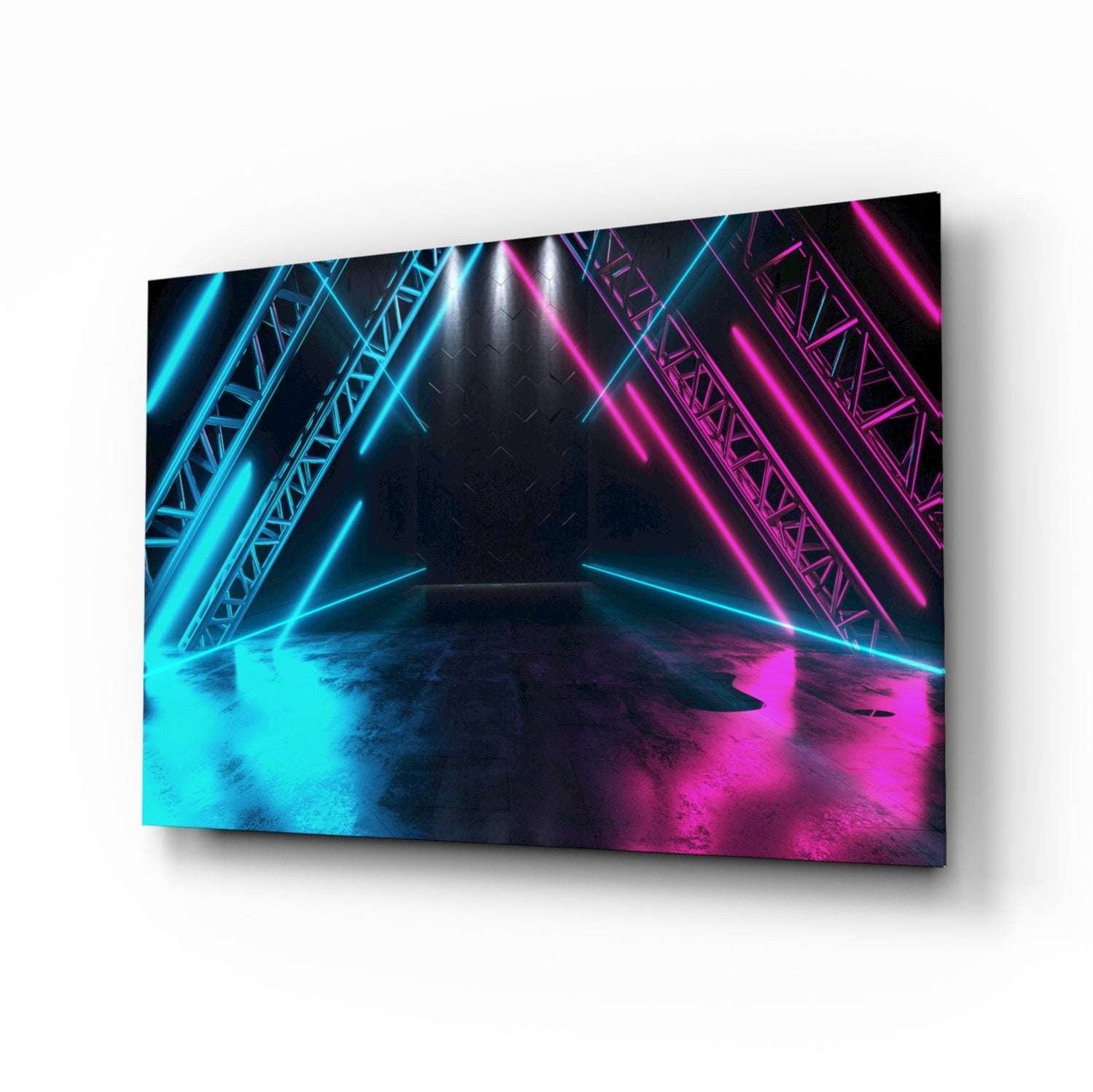 Light Sign Drawing Neon Truss Stage Lights Glass Wall Art - Walmart.com