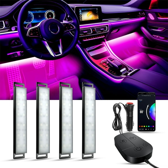 Neon Universal Car Ambient Light RGB Backlight LED Foot Strip APP Control Auto Decorative Off Road 4x4 SUV Interior Atmosphere