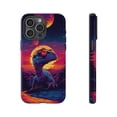 thumbnail image 1 of Neon Velociraptor Dinosaur Retro Cartoon Artwork Phone Case for 11 12 13 14 15 16 17 Pro Max, 1 of 2