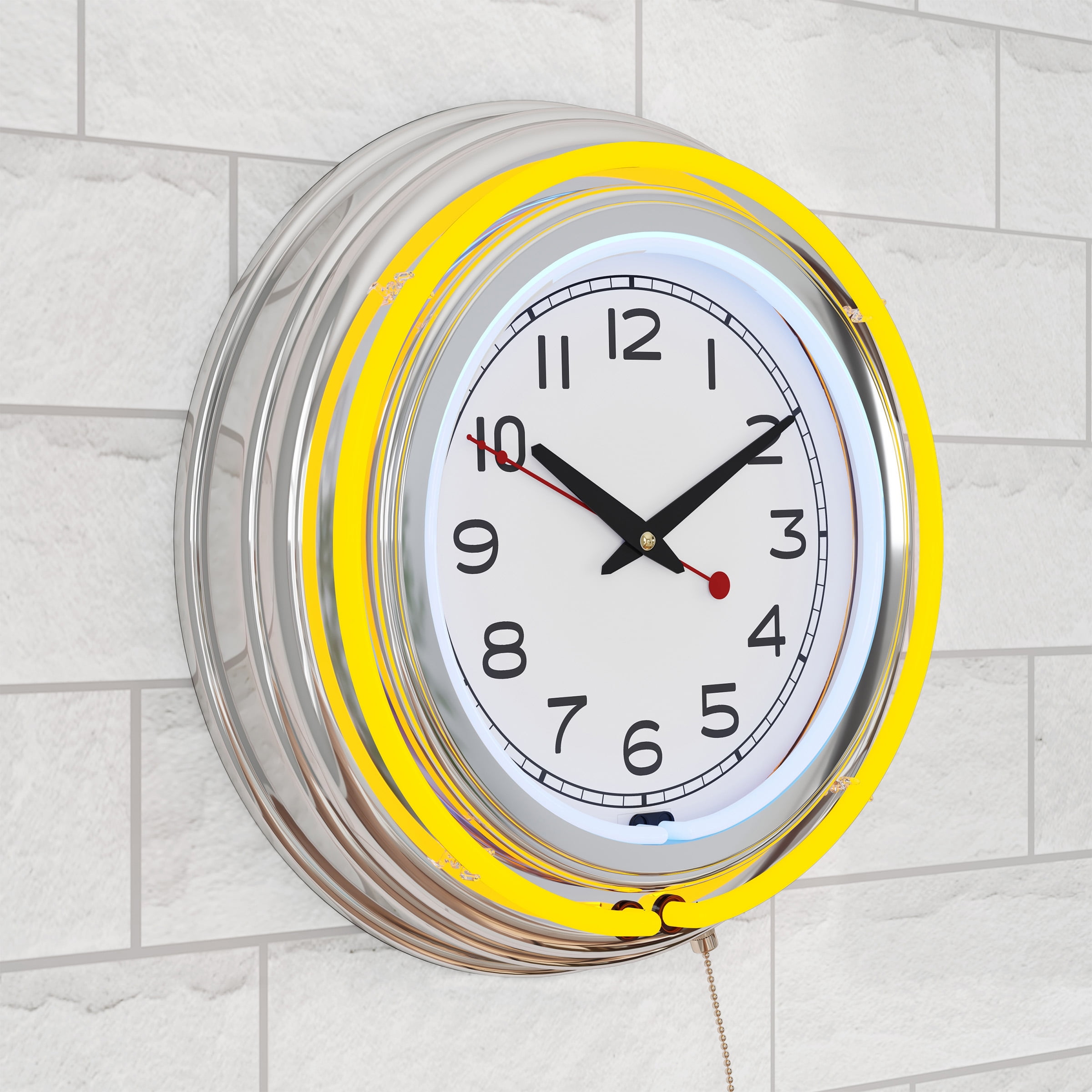 時計 GARAGE B MOONEYES@ NEON WALL CLOCK Moon Eyes Large Neon Clock 17