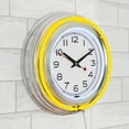 thumbnail image 1 of Neon Wall Clock- 14 Round, Double Light Ring, Dual Power, Analog Quartz Timepiece- Retro Décor for Bar, Garage & Game Room by Lavish Home (Yellow), 1 of 4