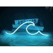 Neon Wave Sign Light Up LED Neon Sea Signs Lights with Dimmer for Boy Girl Kids Bedroom Wall Decor Business Bar Club Man Cave Gaming Room & Gift Idea