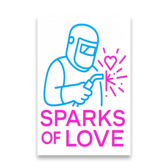 Neon Welding Art - Garage Workshop Decor - 13x19 Poster Print - Industrial Style