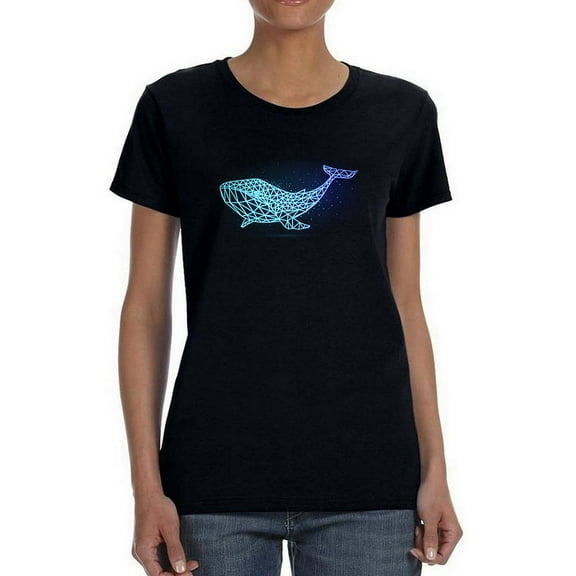 Neon Whale Shaped T-Shirt Women -Image by Shutterstock, Female 3X-Large