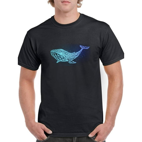 Neon Whale T-Shirt Men -Image by Shutterstock, Male 3X-Large
