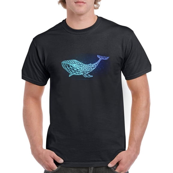 Neon Whale T-Shirt Men -Image by Shutterstock, Male x-Large