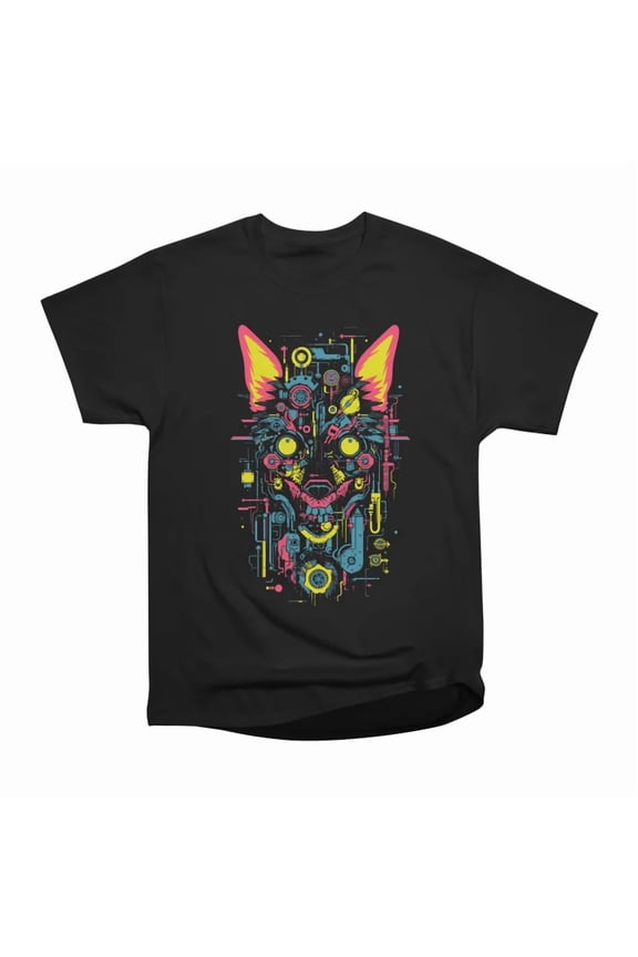 Neon Wolf Machine T-Shirt Tee Gift For Him Merch For Her Apparel For Friend