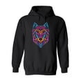 thumbnail image 1 of Neon Wolf With Pattern  Hoodie Women -Image by Shutterstock, Female Medium, 1 of 4
