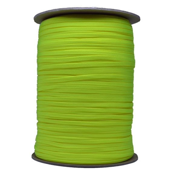 Neon Yellow Coreless/Gutted 550 Paracord - 1000 Foot Spool