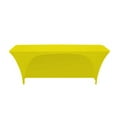thumbnail image 1 of Neon Yellow Spandex 6 Foot x 18 Inches - Narrow Classroom Open Back Rectangular Training Table Fitted Tablecloth, 1 of 3