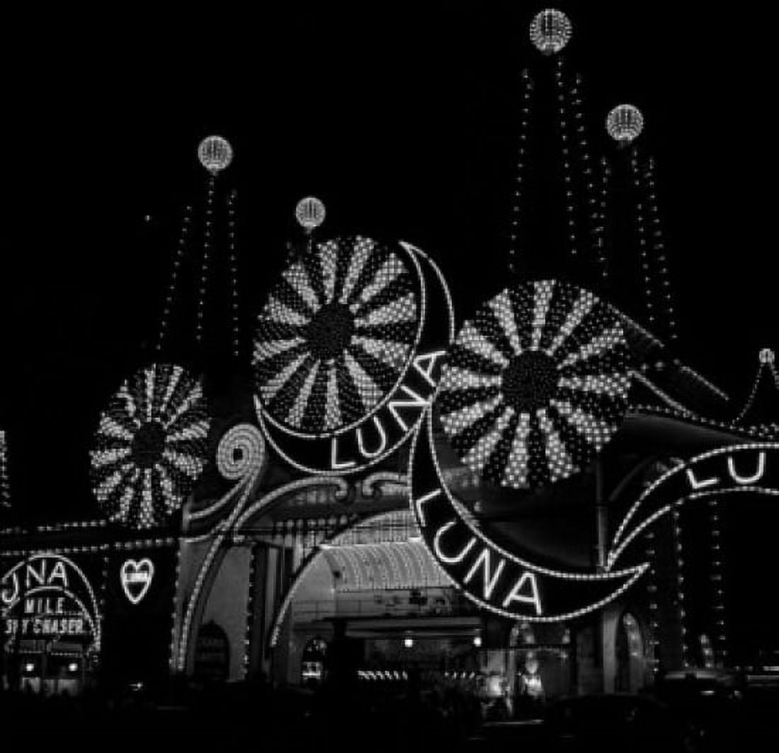 Neon lights in amusement park at night Canvas Art -  (18 x 24)