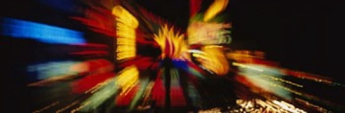 Neon sign lit up at night Las Vegas Nevada USA Canvas Art - Panoramic Images (18 x 6)